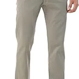 fyltr Men's Straight Fit Stretch Cotton Khaki Trousers with Elasticated Waistband -Soft Handfeel-picture-44