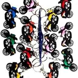 Sk Toys Set of Return Gifts Toys - Cartoon Character KeyChains 3 cm each (Pack Of 24) for Kids Children at Party (Bike Multi)-picture-12