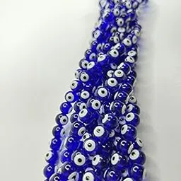 8mm Round Turkish Handmade Lampwork Evil Eye Beads – Blue Glass Resin Spacer Beads for DIY Bracelet, Necklace & Jewelry Making (Pack of 50 Pcs)-picture-27