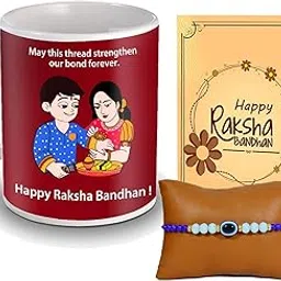 ME & YOU Rakhi Gift Hamper with Premium Pearl Rakhi and Coffee Mug for Brother | Rakhi Gift for Brother Rakhi Greeting Card-image-59