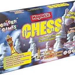 Golden Games Max Fun Foldable Magnetic Chess Set, 14x14 inches Board, 32 Magnetic Pieces, Travel-Friendly Strategy Game for Critical Thinking-picture-17