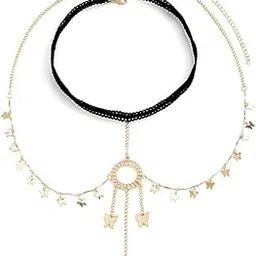 Multi-Layer Butterfly Tassel Leg Chain | Metal Body Chain for Women & Girls-image-13