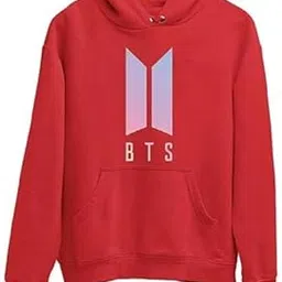 vfashionstore Stylish BTS Colorful Printed Hooded Sweatshirt Black Women Girl's Jacket Pink-picture-24