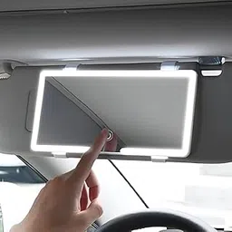 Car Sun Visor Vanity Mirror with 80 LEDs – Rechargeable, Touch Dimming, 3 Light Modes – Fits Cars & Trucks, Universal Rechargeable LED Visor Mirror – 80 LED Makeup Mirror-picture-46
