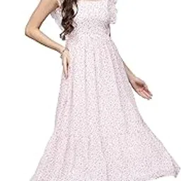 aayu FIT & Flare Georgette Calf Length Dress for Women-picture-11