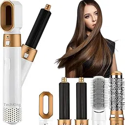 20 YEARS WARRANTY Airwrap-Style 5-in-1 Hair Styler – Interchangeable Hot Air Brush with Ionic Care, Heat Control & Volumizing Attachments for All Hair Types - BROWN-picture-39