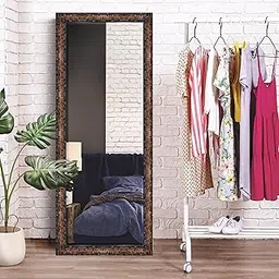 Creative Arts n Frames Long Fiber Rectangular Wall Hanging Wall Mount Mirror 15 x 40 inches Home Decor Items (15x40 Multi Texture)-picture-17