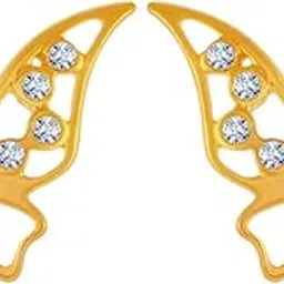p.c. chandra jewellers 14k (585) Yellow Gold and Diamond Stud Earrings for Women-picture-41