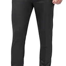 the bear house Men's Solid Slim Fit Formal Trousers-picture-20