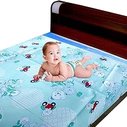 Glan Baby Waterproof Bed Sheet/Mattress Protector Cover Sleeping Mat for Baby Kids (136CM*87CM) Polyester, Multicolor-picture-13
