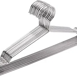 Hangers 10 Pack Clothes Hanger Strong Heavy Duty Stainless Steel Metal Ultra Thin Space Saving Wire Hangers 16.5in by WYCQKL-picture-27