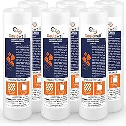 Couldwell Water Filter Candles 10 Inch PP Spun Filter | Sediment| Pre Filter Cartridge Compatible All Type Ro Filter Candle for Water Purifier Pack of 6-image-51