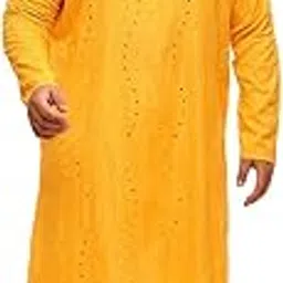 sojanya PLUS (Since 1958) Men's Cotton Designer Kurta with Mirror Embroidery & Pyjama-picture-38