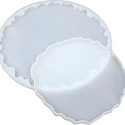 IVEI Circle Coaster Mould 4 inch - Set of 4 Durable, Flexible Silicone Molds for DIY Resin Coasters, Home Decor, and Crafting Projects - Easy Release, Reusable, Non-Stick (Agate Set)-picture-30