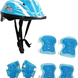 ZOOMELLA Kids Bike Helmet Set Portable for Skateboarding Outdoor Sports Rollerblading Light Blue|Helmets|Sporting Goods-image-73