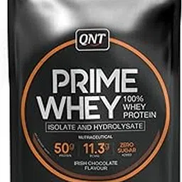 QNT Prime Whey Protein Powder | Irish Chocolate, 1 Serving Sachet | Triple Blend of Whey Isolate, Concentrate & Hydrolysate | 25g Protein, 5.65g BCAA per Scoop | Best Whey Protein Powder for Men & Women image 1