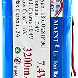 MAENT® 7.4V 18650 Lithium ion Rechargeable Battery 2S1P with JST PH2.54 DC Plug Balance 8.4V for Electronics Toys Lighting Equipment DIY Robotics GPS MP4 Tablet - 3C Rated (2 Pin JST 2.54mm, 3200 mah)-picture-40