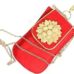 fancy walas Presents Handicraft Ladies Traditional Mobile Phone Pouch Sling Wallet and Clutche Saree Waist Clip Hook Gift for Women-picture-15