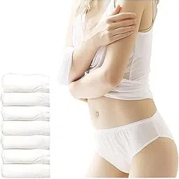 sizi Cotton Disposable Panties for Women | Sanitary Panty for Travel, Spa Massage, Surgery, Hospital Stay | Period Panties for Pregnancy - White.-picture-38