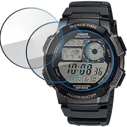 Smart Watch screen guard for Casio Youth (AE-1000 Series) | Pack of 3 | Edge to Edge Coverage | Ultrathin 0.33mm 9H anti shock flexible screen protector-picture-58