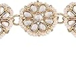 i jewels Gold Plated Traditional Floral Kundan Pearl Studded Rajasthani Sheeshphool Matha Patti/Sheeshpatti for Women/Girls-picture-10