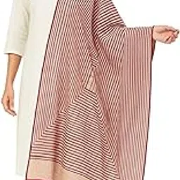 Striped Cotton Feel Dupatta for Women 2.0 Meter | Printed Dupatta Soft Chunni Shawl Stole For Women with Double Layer Arco Border | Premium Women Dupatta for Summer Wear-image-46