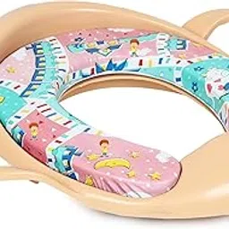 FLIPZON Premium Baby Cushioned Potty Seat, Toilet Seat with Handle for kids (Ivory)-picture-24