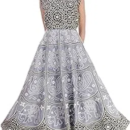 Women’s Fit and Flare Cotton Ethnic Jaipuri Mandala Print Maternity Long Gown Middi Dress Free Size__Upto 44XL-image-3