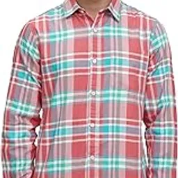 highlander Men's Slim Fit Checked Casual Shirt | Classic Check Pattern | Button Closure | Stylish & Comtable Wardrobe Essential image 1