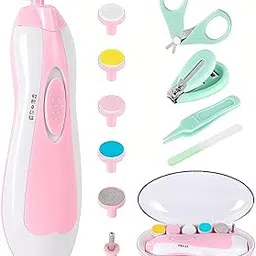 Qunlions life Electric Nail File Drill For Baby No Sharp Claws Hurt, 18 In 1 Safety Cutter Trimmer Clipper For Toes And Fingers (Pink Upgrade) - 1 Count-picture-14