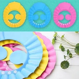 Adjustable Baby Shower Cap Ear Cover Bath Hat Wash Hair A-image-31