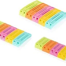 Tosaa Food Snack Bag Pouch Clip Sealer for Keeping Food Fresh for Home, Kitchen, Camping Snack Seal Sealing Bag Clips (Multi-Color) (Pack of 30)-picture-28