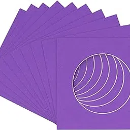 6x6 Mat Bevel Cut for 3x3 Photos - Precut Purple Circle Shaped Photo Mat Board Opening - Acid Free Matte to Protect Your Pictures - Bevel Cut for Family Photos, Pack of 25 Matboards-picture-29
