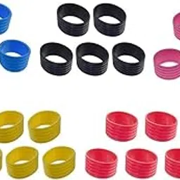 Loom Tree 5 Packs Tennis Racquet Grip Ring Sweat Absorbing Badminton Grip Band Yellow-image-51