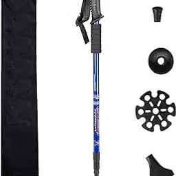 RudraLand Collapsible Hiking Poles - Lightweight, Anti-Shock Trekking Sticks for Men and Women - Adjustable Walking Poles With All Terrain Accessories and Carry Bag-picture-27