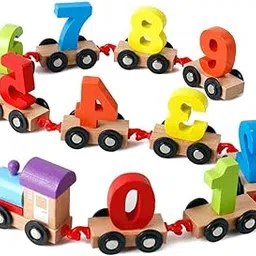 Wembley Wooden Puzzle Train Toys for Kids Set | Number for Kids Learning Educational Toys for 2 Years Old - Non Toxic BIS Approved Proudly Made in India-picture-61