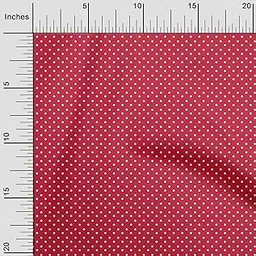 oneOone Cotton Poplin Bright Red Fabric Dots Sewing Fabric by The Yard Printed DIY Clothing Sewing Supplies 42 Inch Wide-image-12
