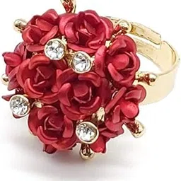 youbella Valentine Jewellery for women Stylish Love Rose Ring for Women/Girls-picture-33