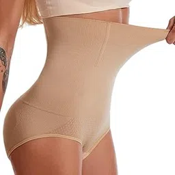 brogbus Women’s Waist Slimming Panties Tummy Tucker High Waist Shapewear (XXX-Large, Cream)-picture-26