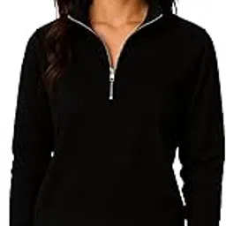 mack jonney Women’s Fleece Half-Zip High Neck Sweatshirt | Warm & Stylish Winter Wear -M4502-picture-25