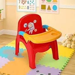 Nilkamal Wonder Plastic Baby Desk Chair with Detachable Tray | Multipurpose Toddler Chair for Eating, Feeding, Studying | High Backrest Kids Seating for 1.5 to 5 Years | Bright Red & Mustard Yellow-image-55