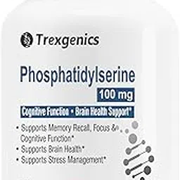 Trexgenics PHOSPHATIDYLSERINE 100 mg from Phospholipid Complex 143 mg, Cognitive Function, Brain Health Support (30 Veg Capsules) image 1