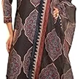 Women's Black Rayon Blend Printed Straight Ethnic Motifs Kurta Trousers With Dupatta Sets | Daily Straight Kurta Set For Women | Printed Salwar Suit For Womens-image-70