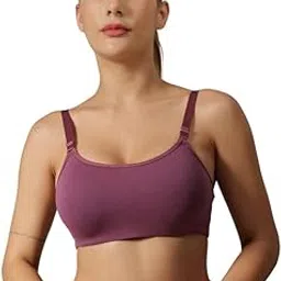 bodysize Women’s Everyday Sports Bra | Soft Cotton-Lycra Stretch | Full Cup Coverage, Wire-Free Comfort, Lightly Padded, Seamless with Adjustable Straps CAMI (Cup Size: B)-picture-54