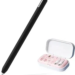 Oboe Combo Pack-Silicone Pencil Case & 6-Pieces Pencil Tips Compatible with Apple Pencil 2nd Gen for iPad Pro 11/12.9 inch Skin (Black, Combo Pack-Pencil Case & Tips) [Stylus Pencil is NOT Included]-picture-44