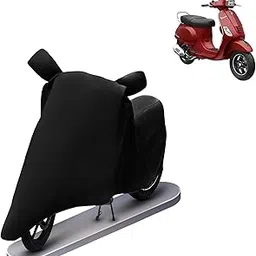VYAS 100% Water Resistant Bike Cover for Vespa SXL 150 Both Side Mirror Covers Silky Black Interlock Stitched Ultra Surface Scratch Proof Layer Inside Protection Bike Cover All Weather Proof-picture-10