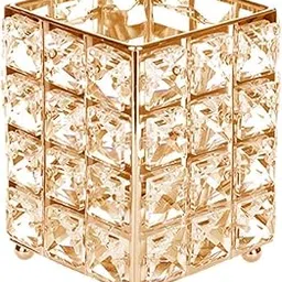 UJEAVETTE Makeup Brush Holder Eyebrow Pencil Holder for Makeup Brush Gold-image-25