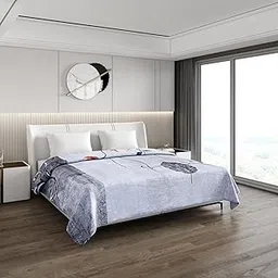 Monte Carlo Winter Double Bed Blanket Scarlet 2 Ply 795 GSM (Width 2.20 M X Length 2.40 M) Blue Pink-image-4