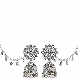 priere Women's Traditional Jhumka for Women & Girls – Ethnic Jhumkas Design, Color- Black, Pack of 1,-picture-53