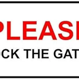 New Metal Sign Aluminum Sign Please Lock The Gates Security House Garden Warning Safety Property Sign for Outdoor & Indoor 12" x 8"-picture-10